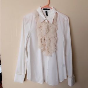 Lauren by Ralph Lauren ruffle shirt NWOT